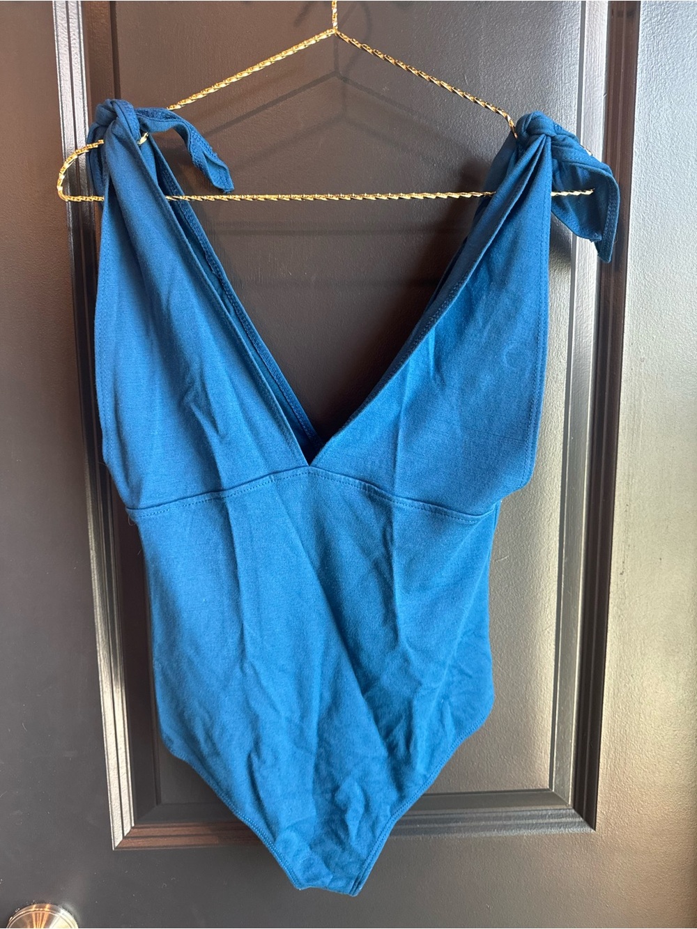 Free People V-Neck Cobalt Body suit